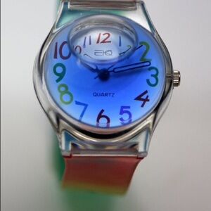COPY - Oil Bubble watch with dome crystal plastic band